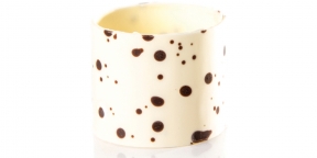 Choc. Cylinder White/Dark Speckled