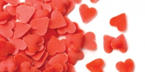 Choc. Heart Sprinkle Red